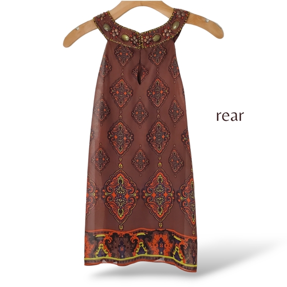 ECI New York Black Halter Top with Beading size Small - Picture 2 of 6